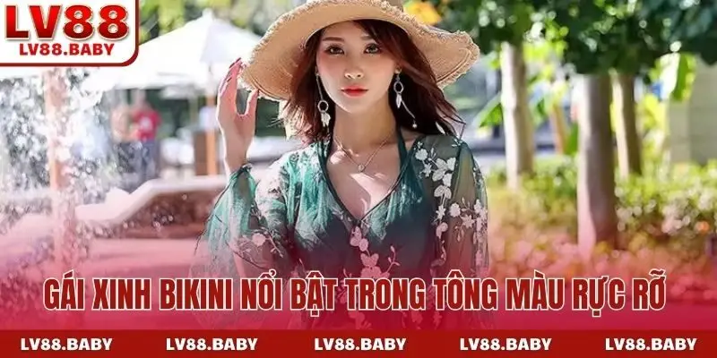 Gái xinh bikini nổi bật trong tông màu rực rỡ